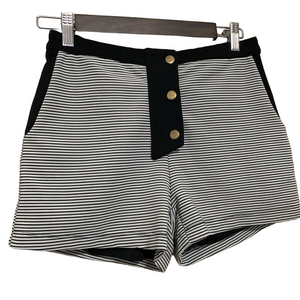 Arc And‎ Co Retro Style Striped Black & White Shorts Women’s Size Small